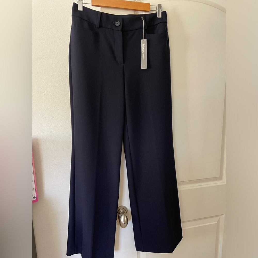 LOFT curvy high waist trouser, dark navy, size 2